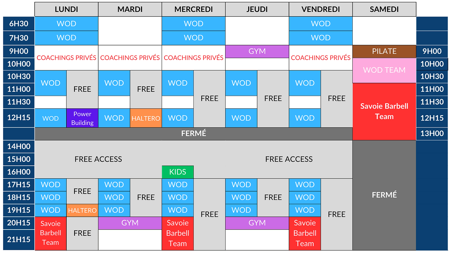 Photo du Planning de CrossFit Elephas